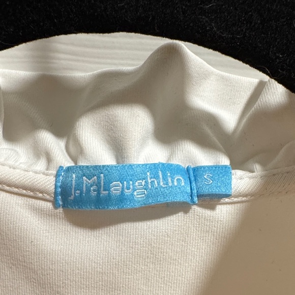 J. McLaughlin Cream Ruffled Blouse - Picture 2 of 3